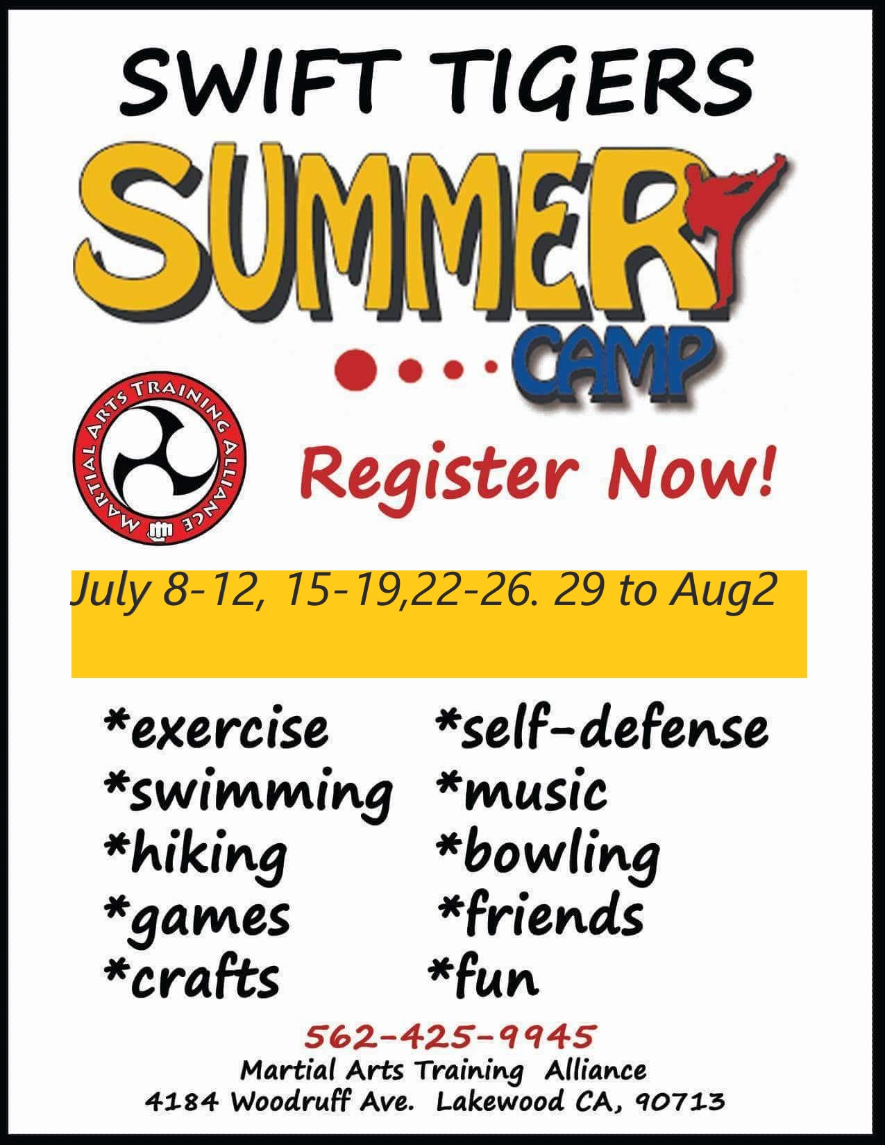 SUMMER CAMP Lakewood Martial Arts Training Alliance